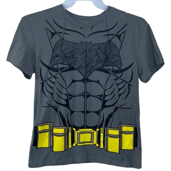Batman Tee Detachable Cape Superhero Shirt Costume Cosplay Boys Shirt Size Large - Picture 13 of 13